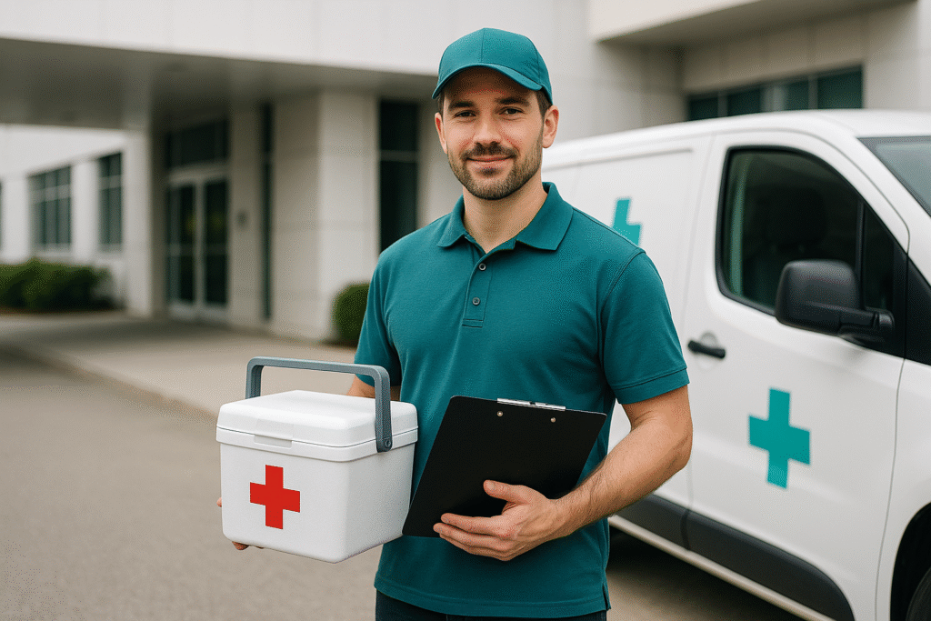 how to become a medical courier